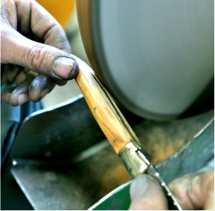 polishing of blade and handle