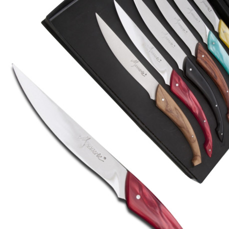 Set of 6 Monnerie knives tableware in assorted colors - Image 1011