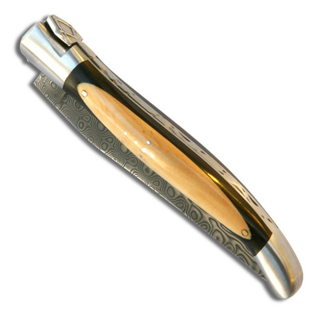 Laguiole Freemason’s Knife ebony and boxwood handle, damascus blade - Image 1019