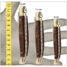 laguiole knife with Mimosa Wood handle and brass bolsters