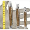 Couteau laguiole manche en bois d'olivier et mitres en inox