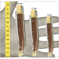 laguiole knife with Palissander handle and brass bolsters