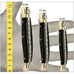laguiole knife with Ebony Wood handle and brass bolsters