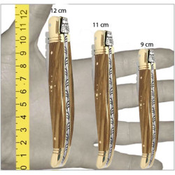 laguiole knife with Olive Wood handle and brass bolsters