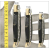 Couteau laguiole manche en corne noire et mitres en laiton