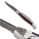 Laguiole Freemason’s Knife ebony and mimosa wood handle, damascus blade - Image 1116