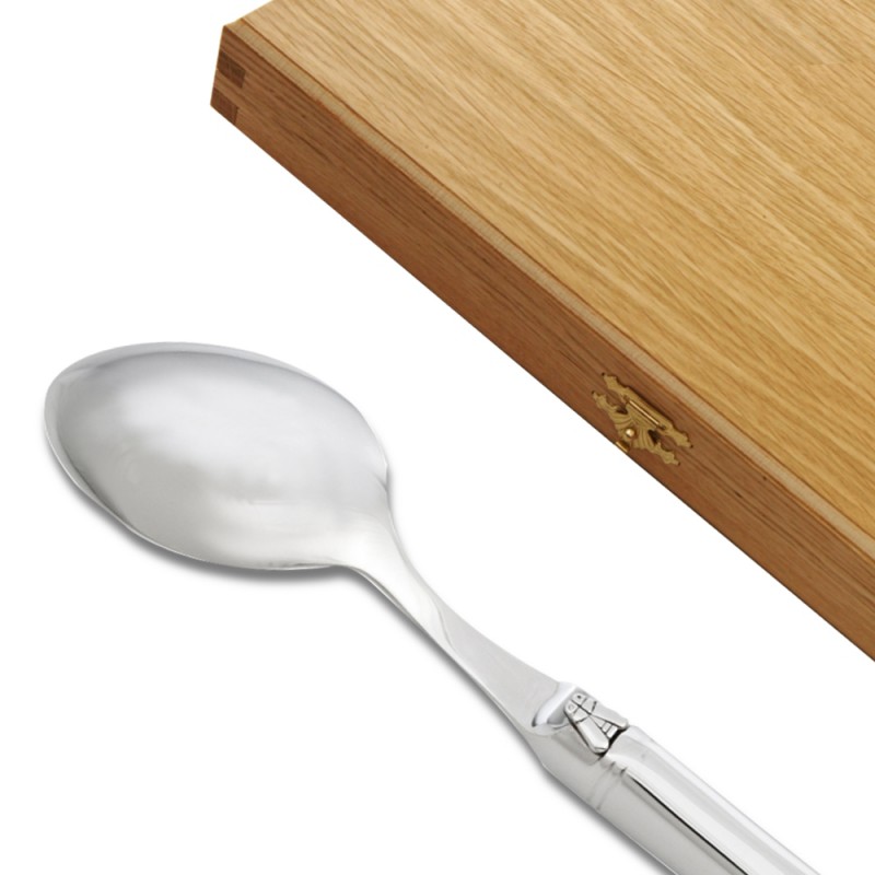 Coffret de cuillères à soupe Laguiole en inox finition brillante