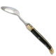 Set of 6 Laguiole soup spoons black horn handle - Image 1147