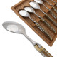 Set of 6 Laguiole soup spoons blonde horn handle - Image 1151