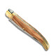 Laguiole folding knife with Olive Wood handle, 12 cm + Finest quality leather sheath with sharpener - Image 1191