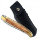 One part Laguiole knife with Olive Wood handle, 11 cm + Black Finest quality leather sheath - Image 1200