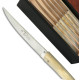 Set 6 Thiers steak knives with white Plexiglas handle - Image 1535