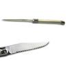 laguiole de table ABS luxe blanc avec micro-denture