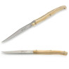 Set of 6 laguiole steak knives champagne color plexiglass handles