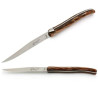 Set of 6 laguiole steak knives chocolate color plexiglass handles