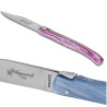 Set of 6 laguiole steak knives plexiglass assorted color handles