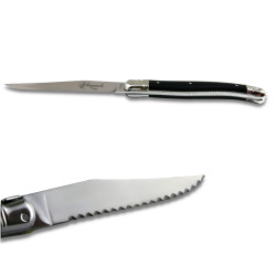 laguiole de table ABS luxe noire avec micro-denture