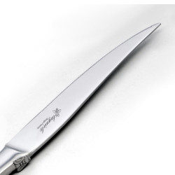 Coffret de 6 couteaux steak laguiole de table inox plat