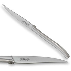 Coffret de 6 couteaux steak laguiole de table inox plat