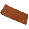 Leather clutch with 6 sandblasted flat stainless steel laguiole steak knives