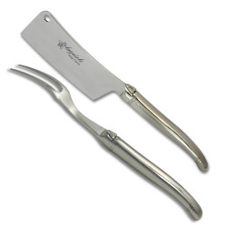 Prestige range laguiole cheese set polished finish