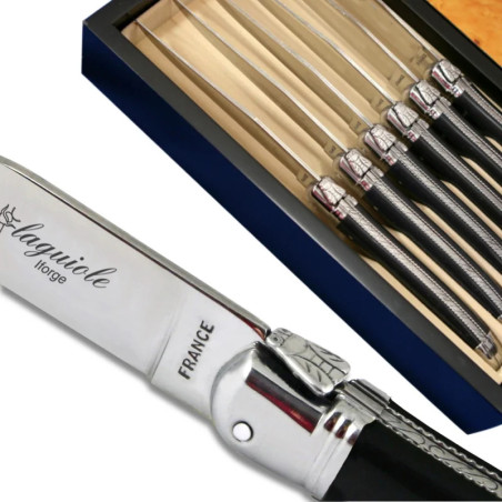 laguiole steak knives ABS luxury black