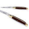 Couteau laguiole manche en bois d'amourette et mitres en laiton