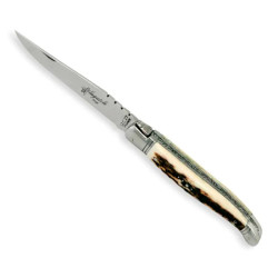 Laguiole manche en bois de cerf et mitres en inox