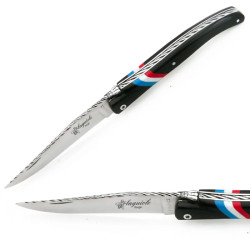 laguiole knife ebony with french flag