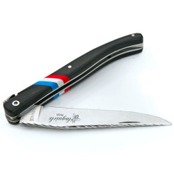 laguiole knife ebony with french flag