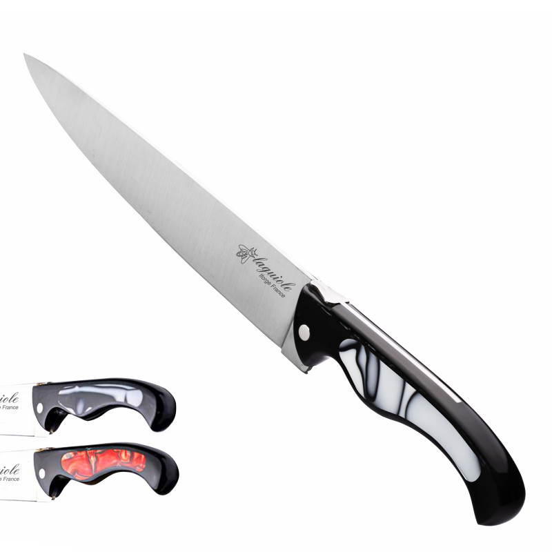 laguiole slicing kitchen knife Bird with black acrylic handle