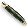Laguiole en bois de stamina avec 2 mitres laiton + pierre à aiguiser