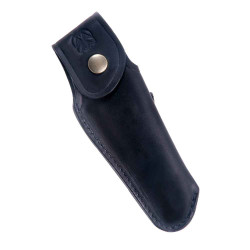 Laguiole manche en bois d'olivier inox + étui cuir noir