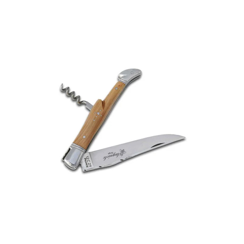 Château Laguiole ナイフ レザーケース付き ザ・プリズナーセット laguiole knife juniper wood, leather sheath, sharpening stone