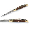 laguiole pocket knife with Mimosa Wood handle and brass bolsters, corkscrew