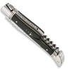 Laguiole ébène avec tire-bouchon, 2 mitres inox, 11 cm et étui