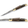 laguiole pocket knife Palissander Wood handle and brass bolsters, corkscrew