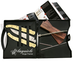 Folding laguiole in brass kit with full handle