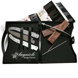 Folding laguiole in stainless steel kit with full handle