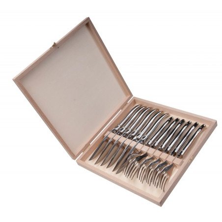 Set of 12 pieces laguiole Prestige range - Polished finish