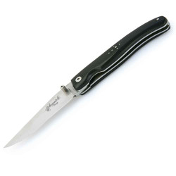 laguiole liner lock ebony wood + leather sheath