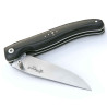 Couteau laguiole liner lock en ébène + étui cuir