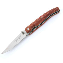 laguiole liner lock rose wood + leather sheath