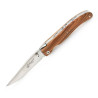 Couteau laguiole liner lock en bois d'olivier + étui cuir