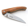 Couteau laguiole liner lock en bois d'olivier + étui cuir