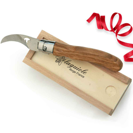 Couteau à champignon laguiole avec son plumier