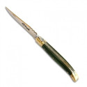 Laguiole knife with Stamina Wood handle and brass bolsters 12 cm - Image 1645