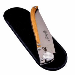laguiole knife with extra-flat olive wood handle