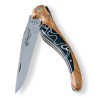 laguiole bird knife with olive wood and acrylic handle