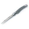 laguiole bird knife aluminium with black and white tiles
